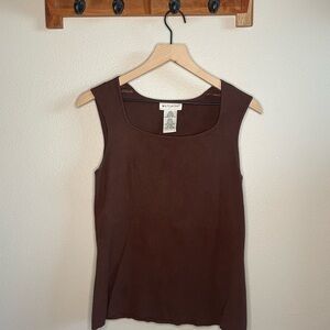 White Stag Brown Scoop Neck Tank Top